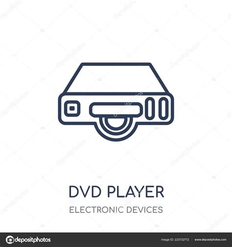 Dvd Player Icon Dvd Player Linear Symbol Design Electronic Devices ...