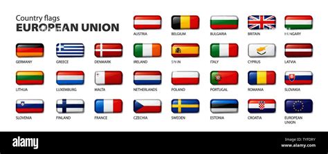 Flags Of The European Union Vector Illustration Stock Vector Image