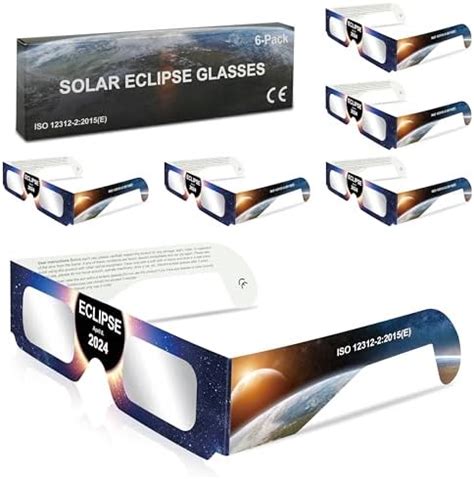 Amazon Solar Eclipse Glasses AAS Approved 2024 6 Pack Solar