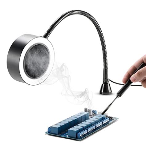 SainSmart Magnetic Solder Smoke Absorber Fume Extractor With LED Lights