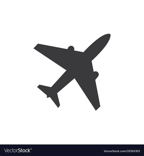 Airplane logo template icon design Royalty Free Vector Image