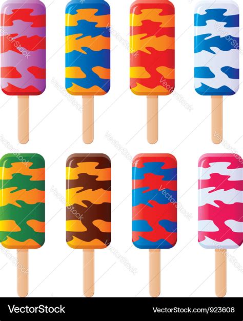 Colorful Popsicles Royalty Free Vector Image VectorStock