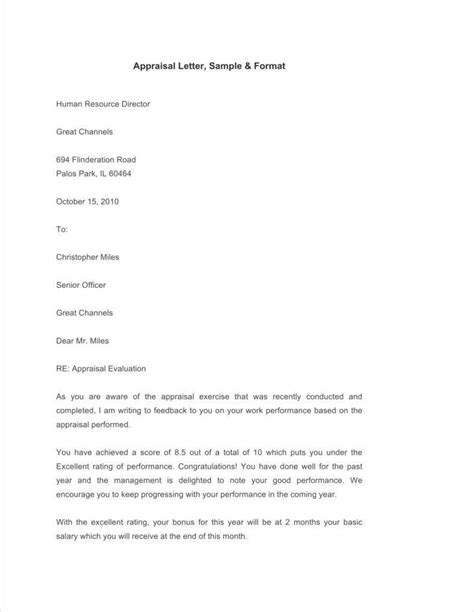 15 Different Performance Appraisal Letters Free Premium Templates