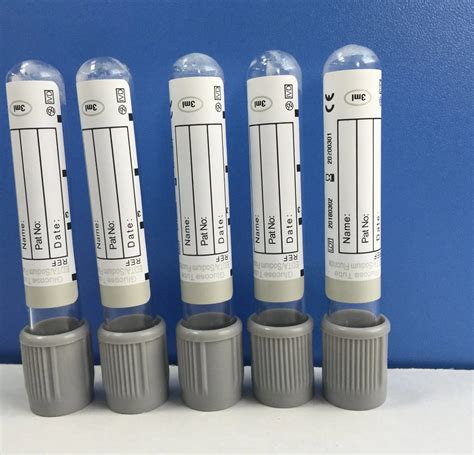 Sodium Fluoride Tube With Gray Cap Blood Collection Container China