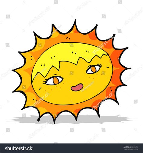 Cartoon Happy Sun Stock Vector Royalty Free 210233434 Shutterstock