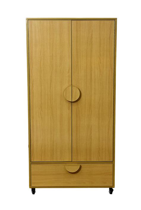 Wood Color Kids Two Door Wardrobe