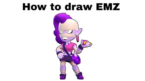 How To Draw EMZ Brawler - Brawl Stars Step by Step - YouTube