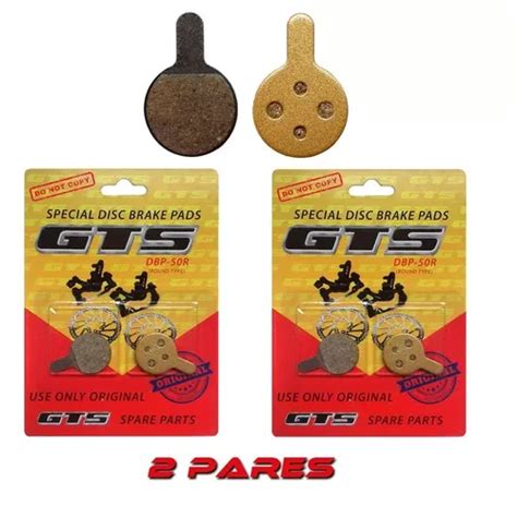 2 Pares De Pastilha Freio A Disco Bike Original Gts Redonda Escorrega