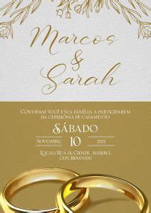 Modelo De Convite De Casamento Marcos E Sarah Convidam Voc E Sua