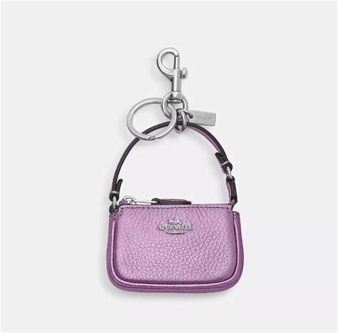 NWT Coach Mini Nolita Foil Metallic Refined Pebble Leather Charm EBay