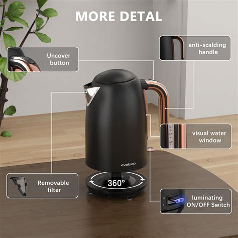 Snapklik Evoloop Electric Kettles 17L Tea Kettle Hot Water Boiler Heater Stainless