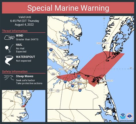 NWS Wakefield On Twitter Special Marine Warning Including The Coastal