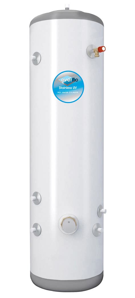 Everflo Stainless 180l Slim Fit Indirect Unvented Hot Water Storage Cylinder