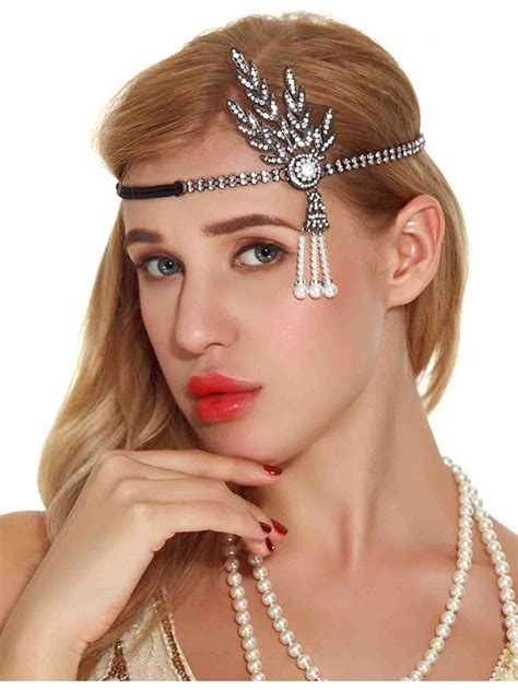 Art Deco 20s Flapper Headpiece Great Gatsby Inspired Leaf Medallion