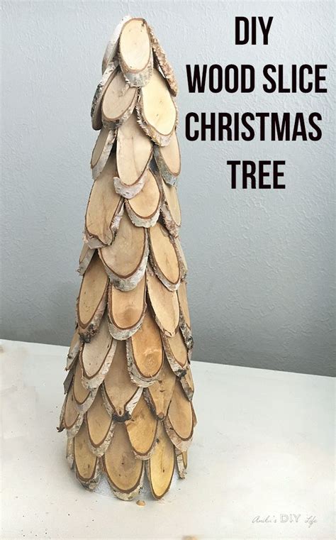 How To Make A Colorful Wood Slice Christmas Tree Anika S Diy Life Wood Slices Wood Slice