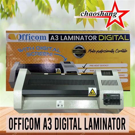 Officom Laminating Machine A3 A4 Hot Cold Reverse 320b Digital Heavy