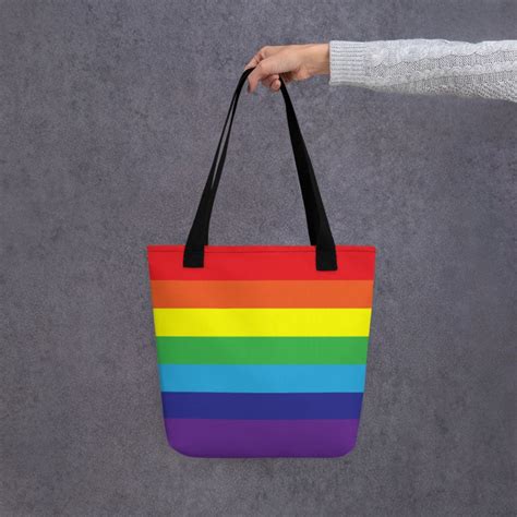 Rainbow Tote Bag Rainbow Pride Bag Rainbow Flag Shopping Etsy