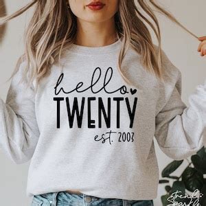 Hello Twenty Svg Png Th Birthday Svg Th Birthday Shirt Etsy