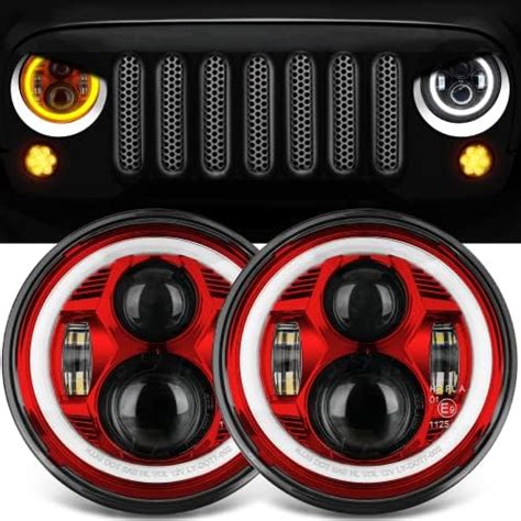 Amazon UNI SHINE 2pcs Projector 7 Inch LED Headlights Hi Lo Beam