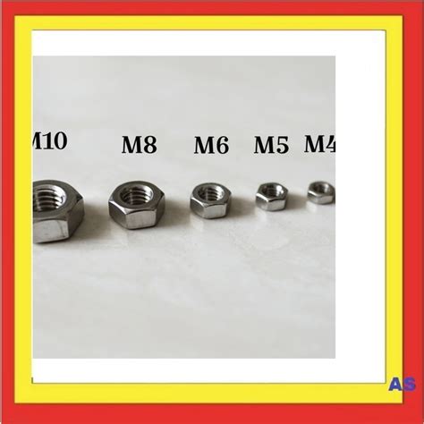 Jual MUR BAUT BAUD M3 M4 M5 M6 GALVANIS STANLESS STEEL BESI KUNING LOCK