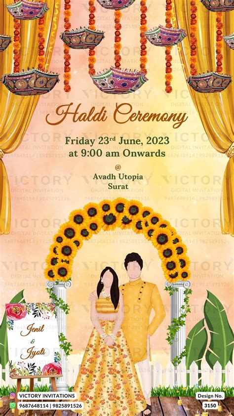 Haldi Ceremony Digital Invitation Card Designs By Victory Digital