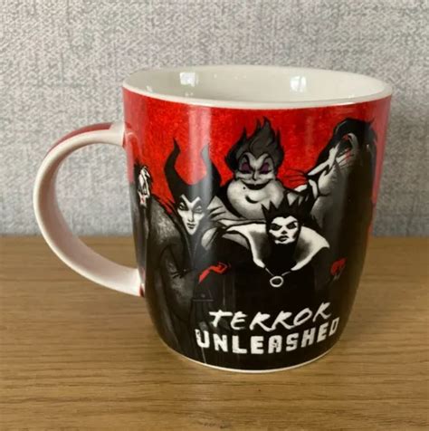 DISNEY VILLAINS TEA Coffee Mug Ursula Maleficent Cruella De Vil Evil