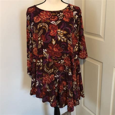 Roz Ali Tops Roz Ali Floral Blouse Tunic Size X Poshmark