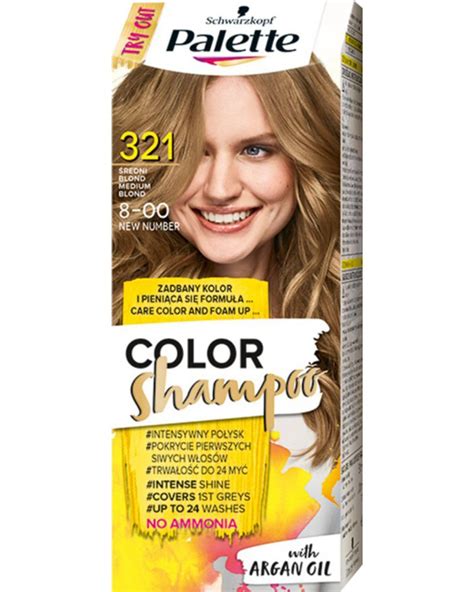 PALETTE COLOR SHAMPOO SZAMPON KOLORYZUJĄCY DO WŁOSÓW 321 8 00 ŚREDNI