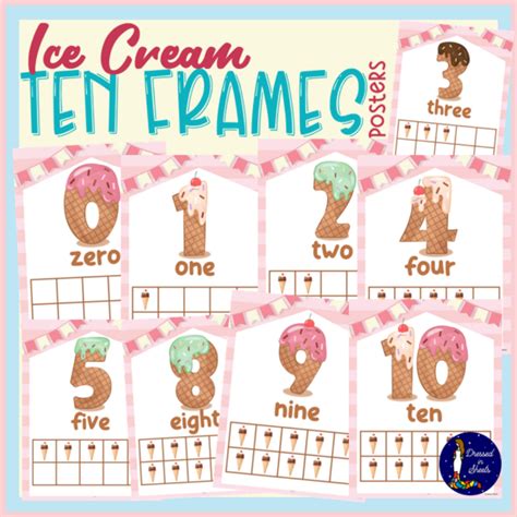 Ice Cream Ten Frames Classroom Posters Made By Teachers