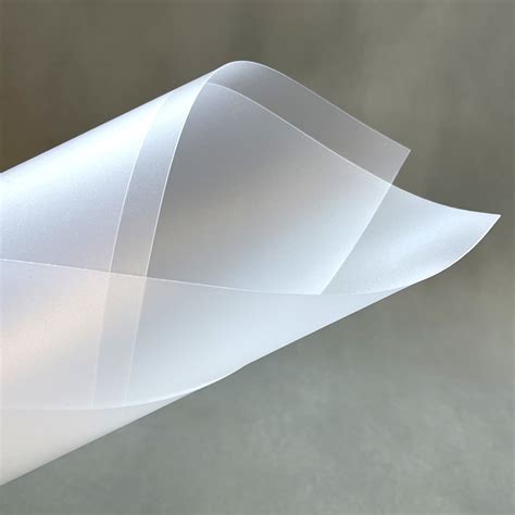 A2 Size Clear Fine Frosted Transparent Polypropylene Plastic Sheets For