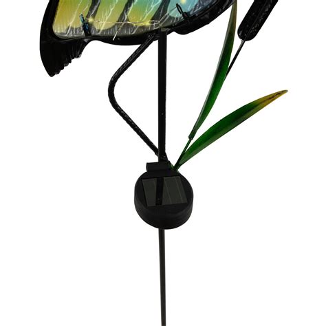 Solar Lighted Blue Heron Outdoor Garden Stake 37 Christmas Central