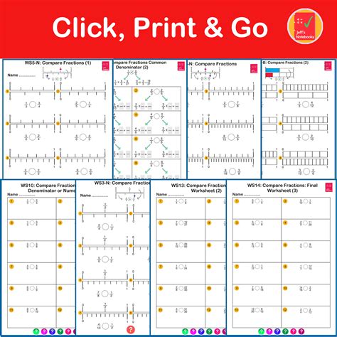 Compare Fractions With Different Numerators And Denominators Teaching