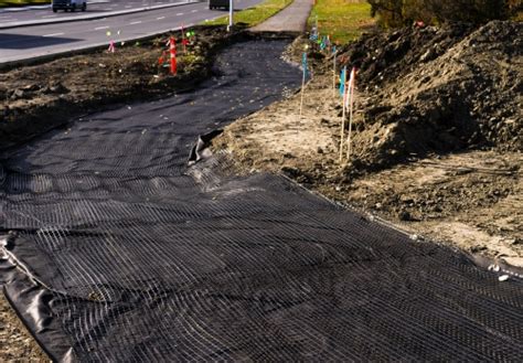 advantages  woven geotextile fabrics  road construction