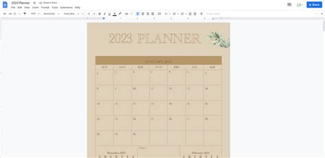 Digital Google Doc Calendar and Planner | Customizable and Editable ...