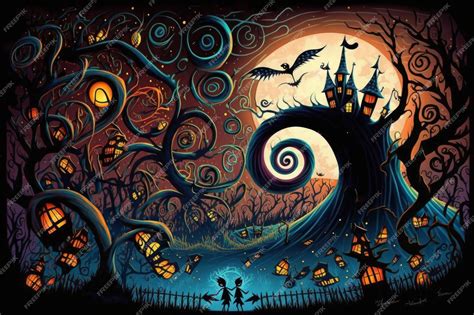 Premium Photo | The nightmare before christmas wall art generative ai