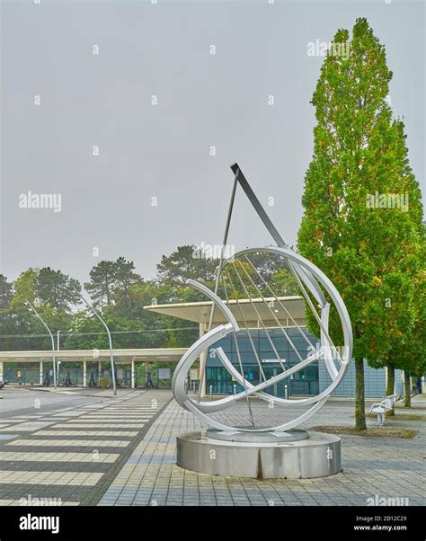 Precinct With Contemporay Steel Sculpture Reminder Of Defunct