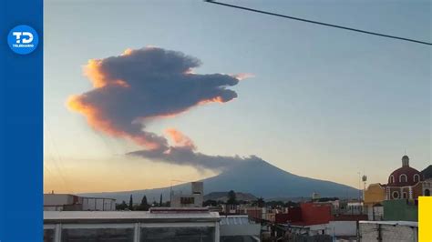 Popocatépetl emite intensa fumarola Telediario México