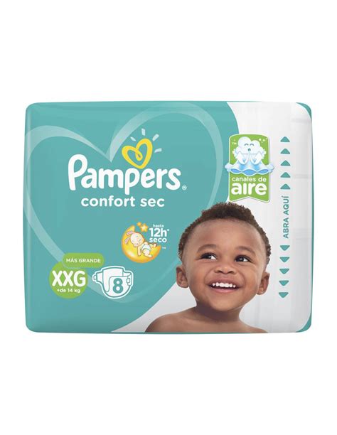 Pampers Confort Sec PaÑales Desechables Xxg 8 Unidades En Farmacias Y