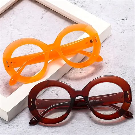 Clear Lens Glasses Women Men Solid Color Vintage Round Frame Temu Norway