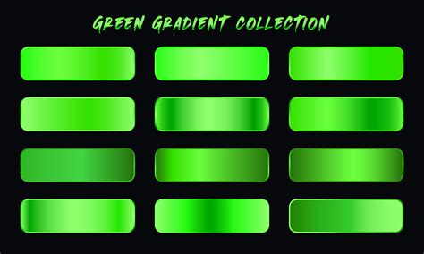 Vector Green Gradients Swatches Set 3649272 Vector Art at Vecteezy