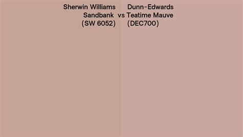 Sherwin Williams Sandbank Sw 6052 Vs Dunn Edwards Teatime Mauve Dec700 Side By Side Comparison