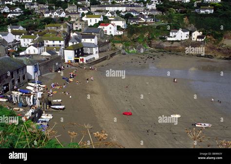 The Quiet Beach In The Unspoilt Fishing Village Of Gorran Haven In