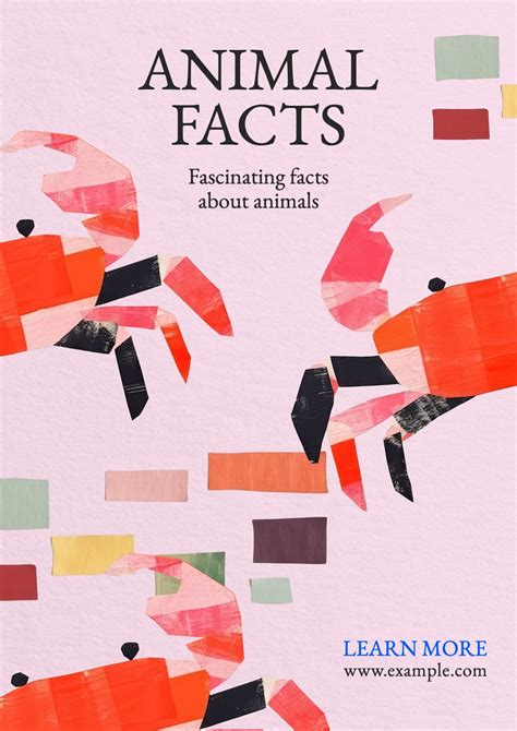 Animal facts poster template, editable | Premium Editable Template ...