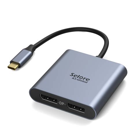 Selore Usb C To Dual 4k Displayport Adapter