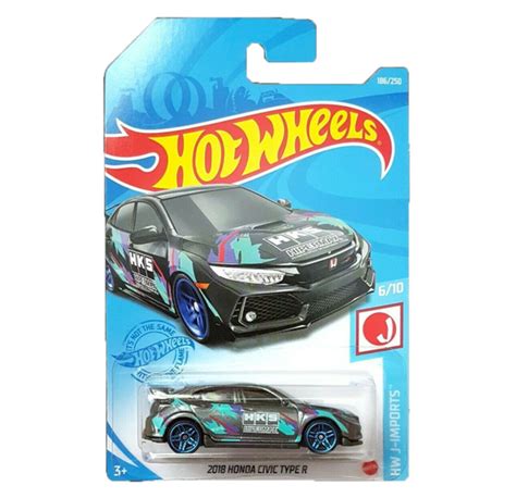 Hot Wheels Базовая машинка Honda Civic Type R черная GTB купить с доставкой по