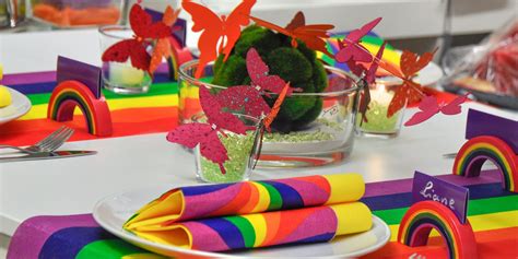 Tischdeko Regenbogen Zu Kommunion Oder Konfirmation Bei Tischdeko Shop