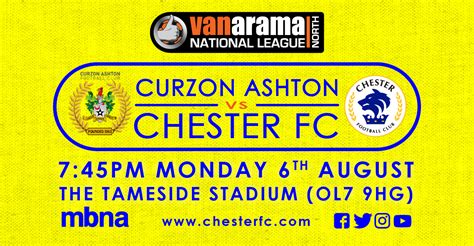 Match Preview Curzon Ashton Vs Chester Chester Football Club