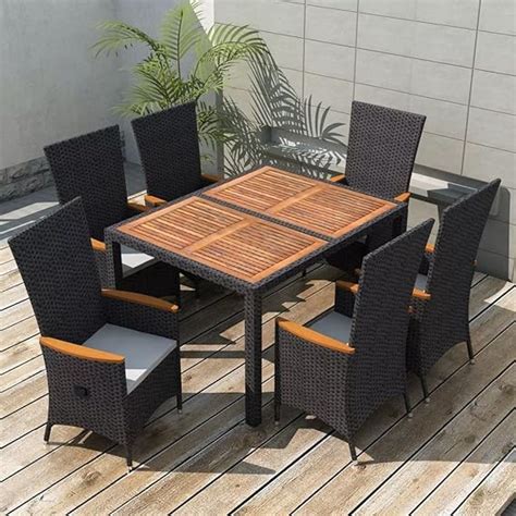 Tidyard Conjunto De Mesa Y 6 Sillas Y 6 Cojines Conjunto De Comedor De