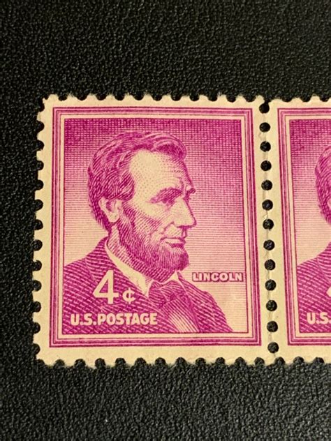 Mavin Rare Us Abraham Lincoln Cent Stamp Purple Never Used