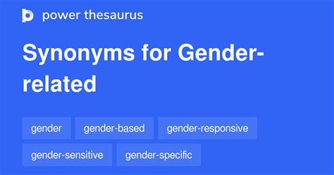 Gender Related Synonyms 36 Words And Phrases For Gender Related